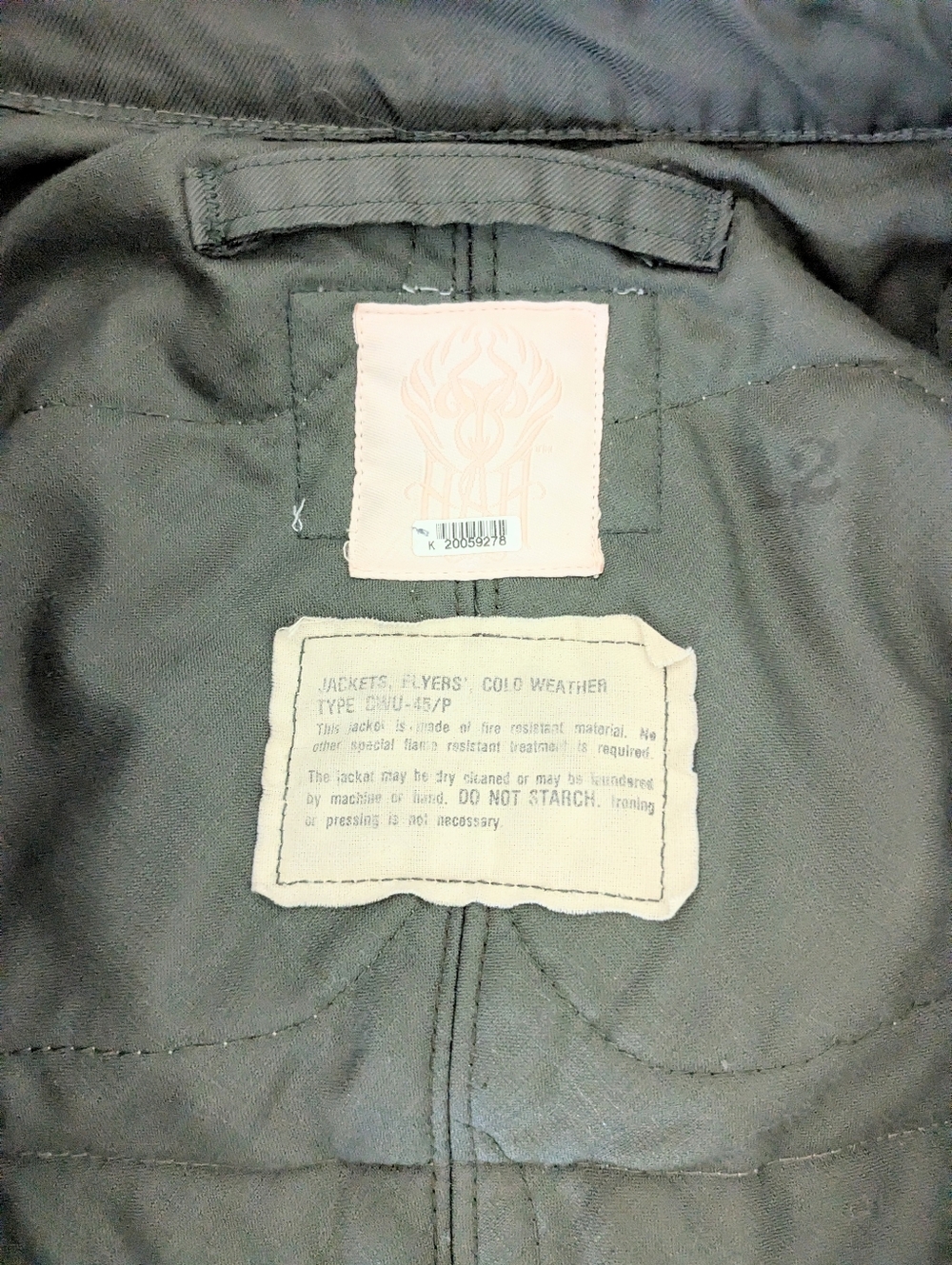 Vintage Custom Military-Issue CWU-45/P Flyers Jacket Customized by WE ARE HAH - Picture 6 of 14